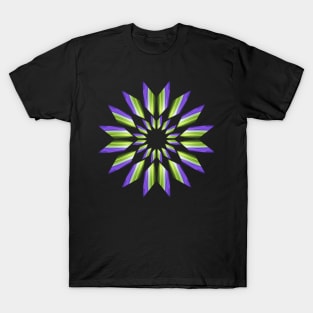 Green and purple star T-Shirt